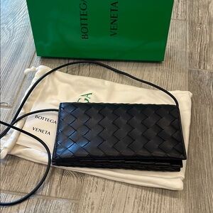 Bottega Veneta Black Woven Leather Bag